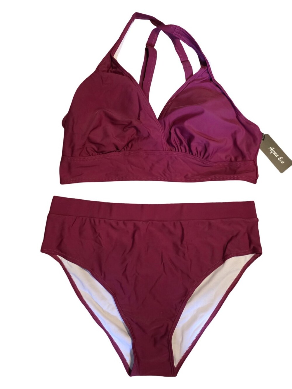 Aqua Eve Women's Berry Bralette Bikini Set Size 18W NWT